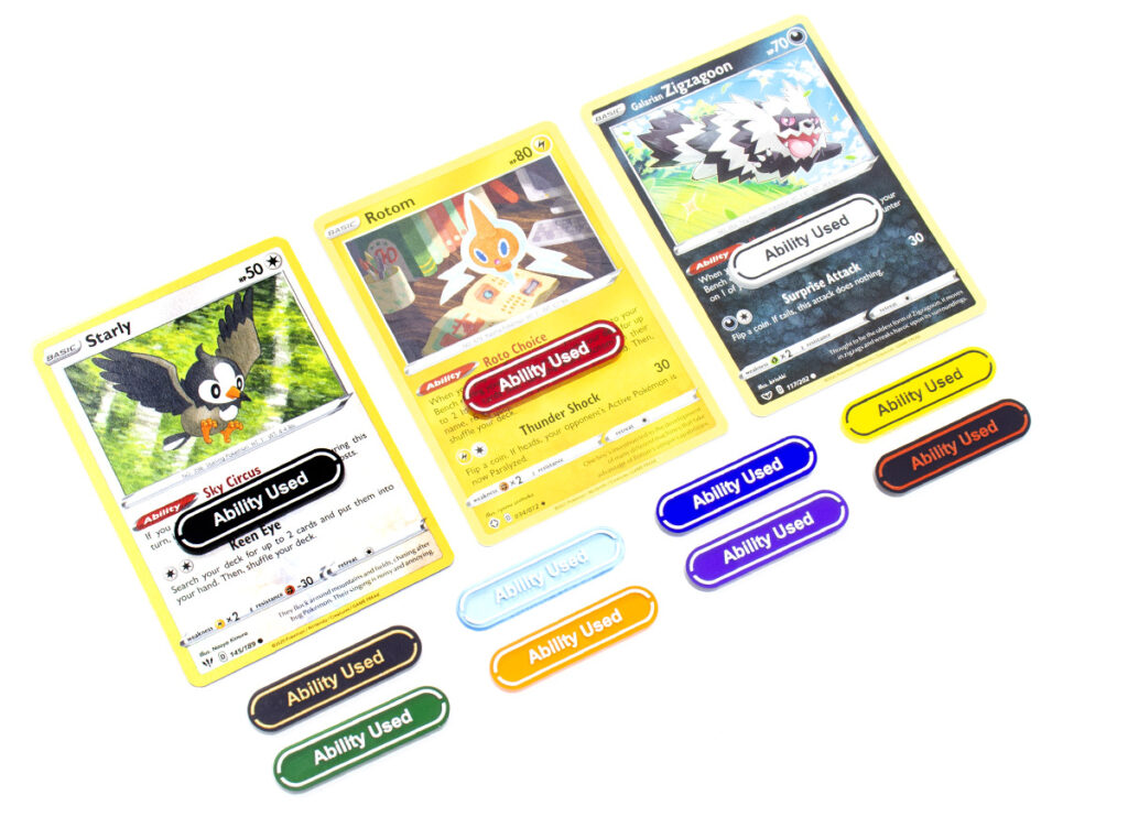 Ability Used reminder tokens compatible with Pokemon TCG