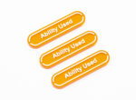 Orange Ability Used reminder tokens compatible with Pokemon TCG