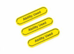 Yellow Ability Used reminder tokens compatible with Pokemon TCG