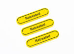 Yellow Retreated reminder tokens compatible with Pokemon TCG