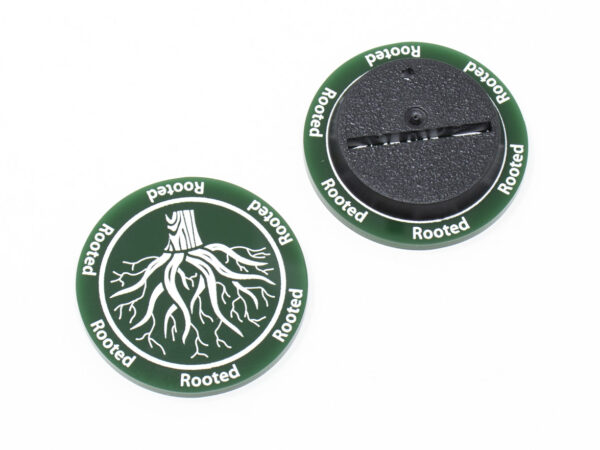 Rooted Dark Green token compatible with Blood Bowl