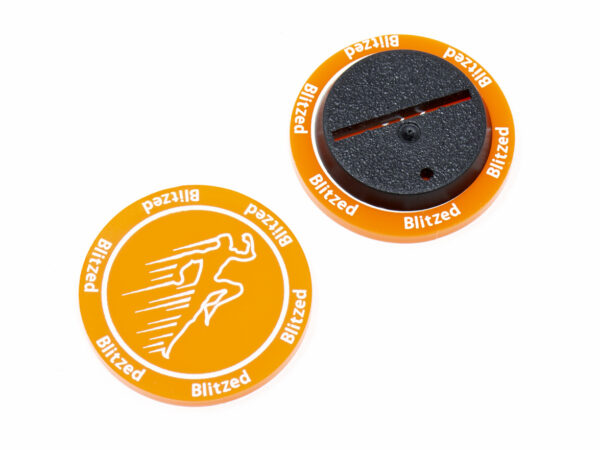 Blitzed Orange token compatible with Blood Bowl