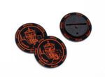 Bloodspawn Prone / Stunned Black & Red token compatible with Blood Bowl