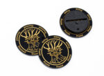 Treeman Prone / Stunned Black & Gold token compatible with Blood Bowl