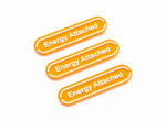 Orange Energy Attached reminder tokens compatible with Pokemon TCG