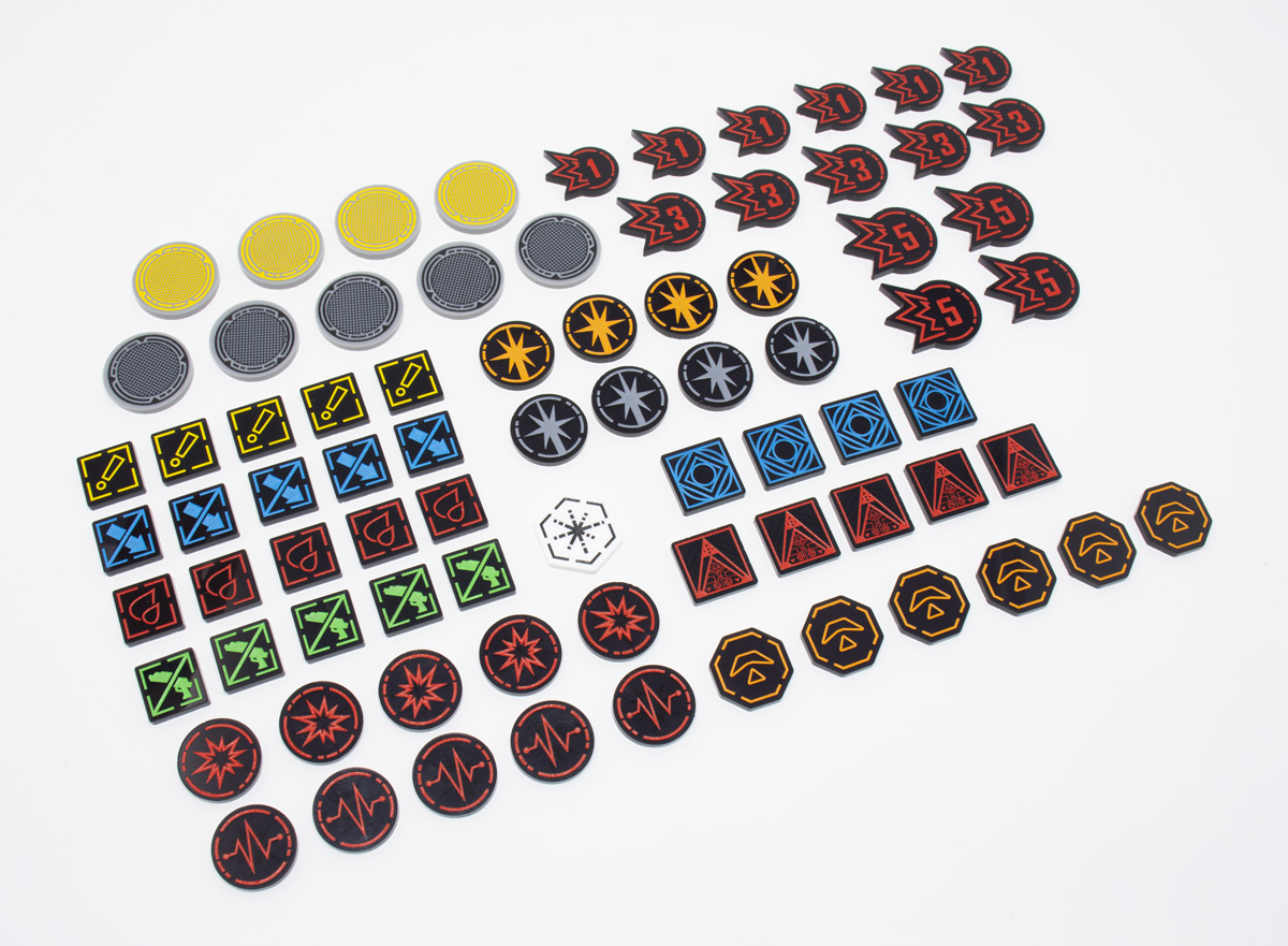 Focus Token Acrylic set comatible with X-Wing (5) 