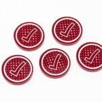 5x Red Activated tokens compatible with Marvel Crisis Protocol