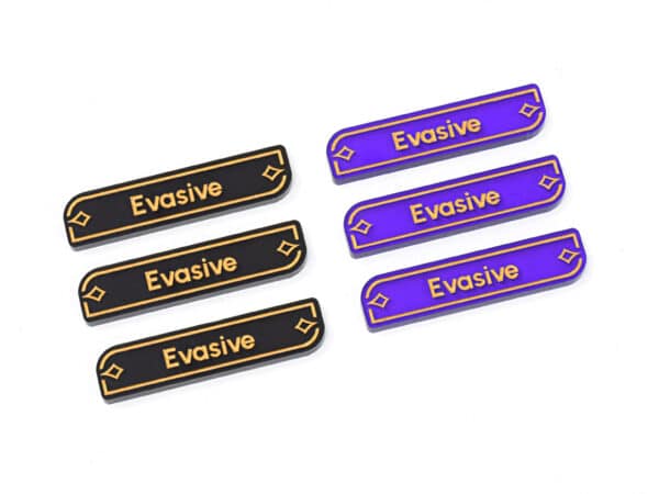 Evasive keyword tokens compatible with Lorcana TCG