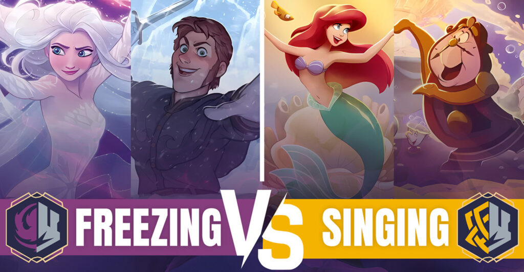 LaserGaming Lorcana Freezing VS Singing gameplay decklists banner