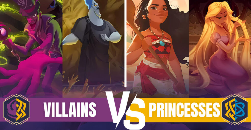 LaserGaming Lorcana Villains VS Princesses gameplay decklists banner