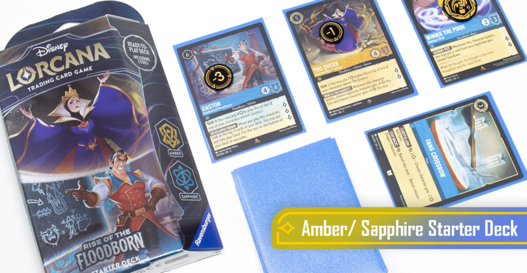 Lorcana Rise Of The Floodborn Amber/Sapphire Starter deck banner