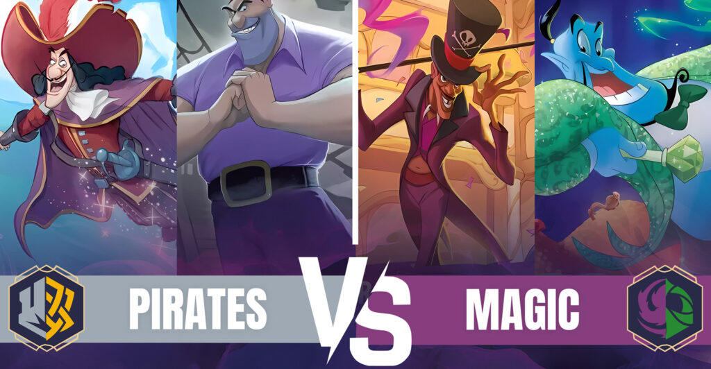 LaserGaming Lorcana Pirates VS Magic gameplay decklists banner