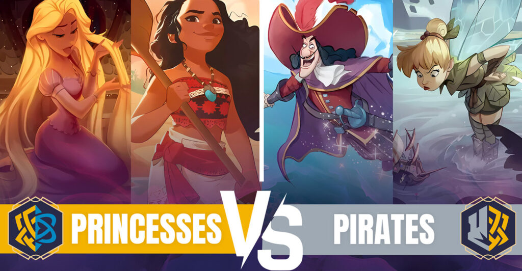 LaserGaming Lorcana Princesses VS Pirates gameplay decklists banner