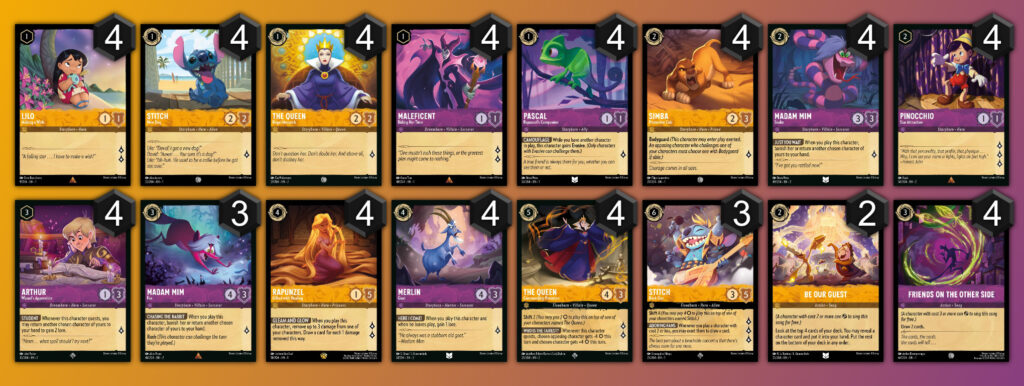 LaserGaming Lorcana Gameplay series Aggro (Amber/Amethyst) decklist