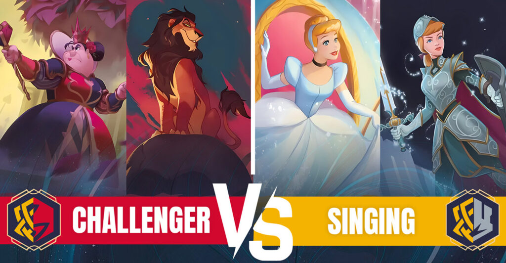 LaserGaming Lorcana Challenger VS Singing gameplay decklists banner