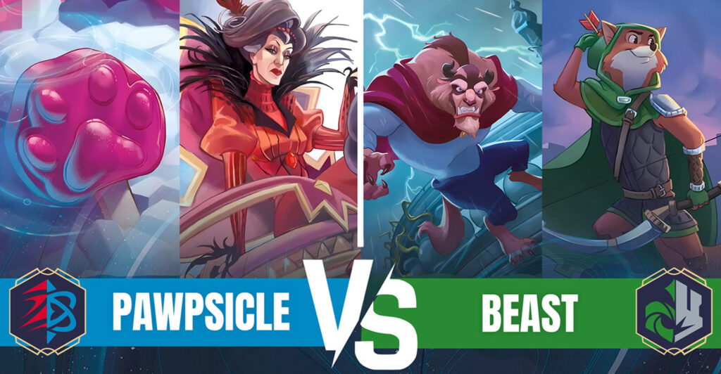 LaserGaming Lorcana Pawpsicle VS Beast gameplay decklists banner