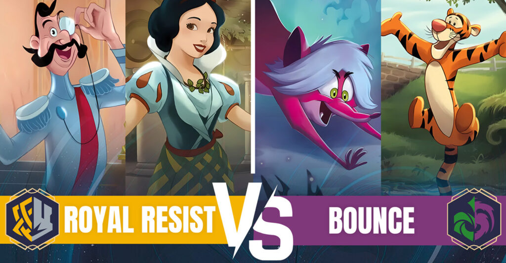 LaserGaming Lorcana Royal Resist VS Bounce gameplay decklists banner