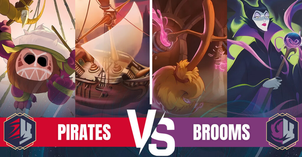 LaserGaming Lorcana Pirates VS Brooms gameplay decklists banner