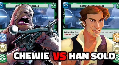 LaserGaming Star Wars Unlimited Chewbacca VS Han Solo gameplay decklists banner