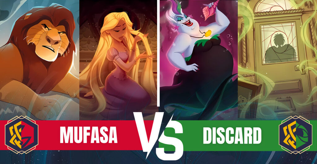 LaserGaming Lorcana Mufasa VS Discard gameplay decklists banner