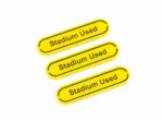 Yellow Stadium Used reminder tokens compatible with Pokemon TCG