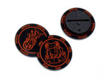 Wizard Fireball / Zap! Black & Red token compatible with Blood Bowl