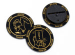 Fouled / Sent Off Black & Gold token compatible with Blood Bowl