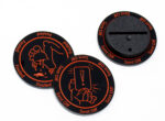 Fouled / Sent Off Black & Red token compatible with Blood Bowl