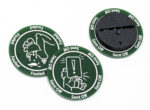 Fouled / Sent Off Dark Green token compatible with Blood Bowl