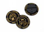 Journeyman / Mercenary Black & Gold token compatible with Blood Bowl