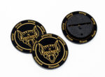 Vargheist Prone / Stunned Black & Gold token compatible with Blood Bowl