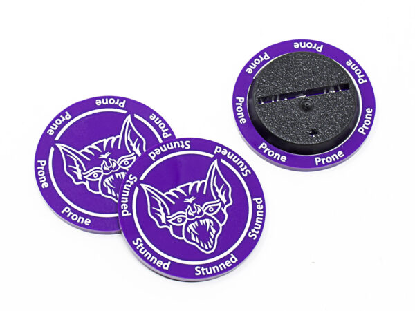 Vargheist Prone / Stunned Purple token compatible with Blood Bowl