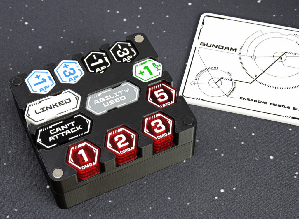 Gundam TCG token storage box (Black) by LaserGaming