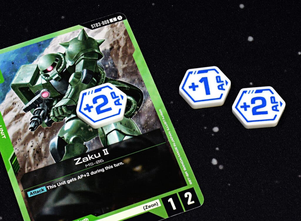 AP + modifier tokens 1/2 compatible with Gundam TCG by LaserGaming