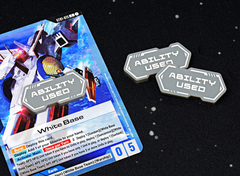 Ability Used Reminder token compatible with Gundam TCG by LaserGaming