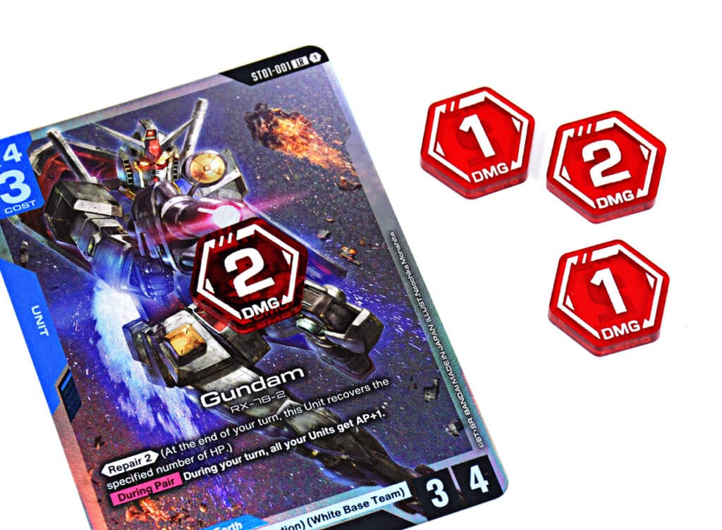 Damage tokens 1/2 compatible with Gundam TCG by LaserGaming