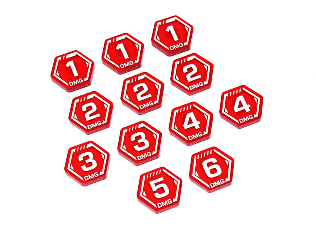 Damage token set B compatible with Gundam TCG by LaserGaming