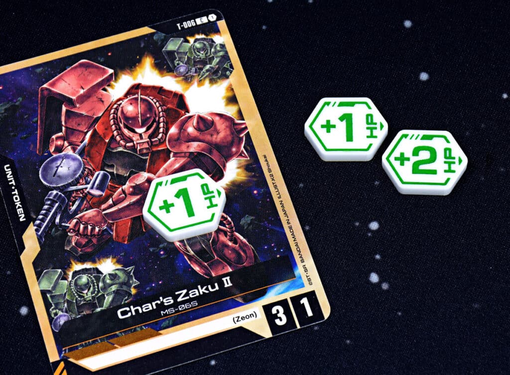 HP + modifier tokens 1/2 compatible with Gundam TCG by LaserGaming
