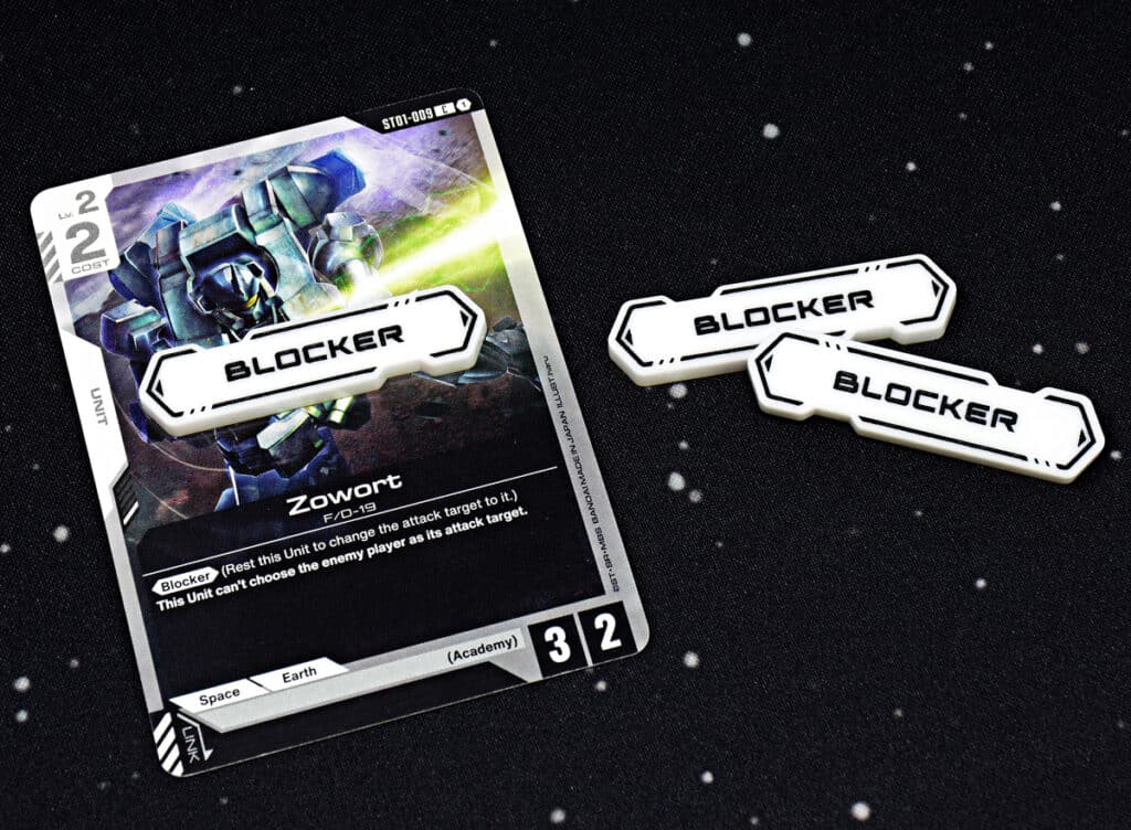 Blocker keyword token compatible with Gundam TCG by LaserGaming