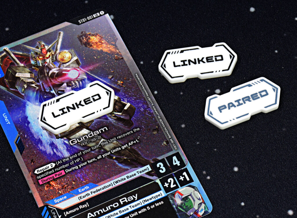 Linked / Paired Reminder token compatible with Gundam TCG by LaserGaming