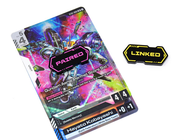 Linked / Paired (Alternative design) Reminder token compatible with Gundam TCG by LaserGaming