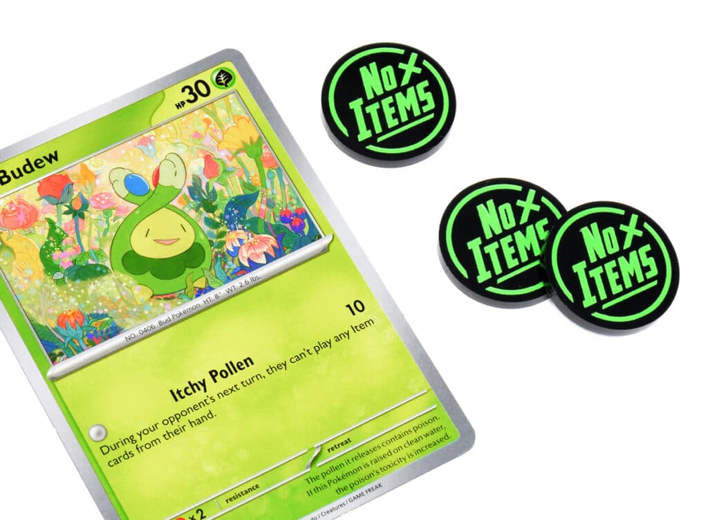 No Items Reminder tokens compatible with Pokemon TCG