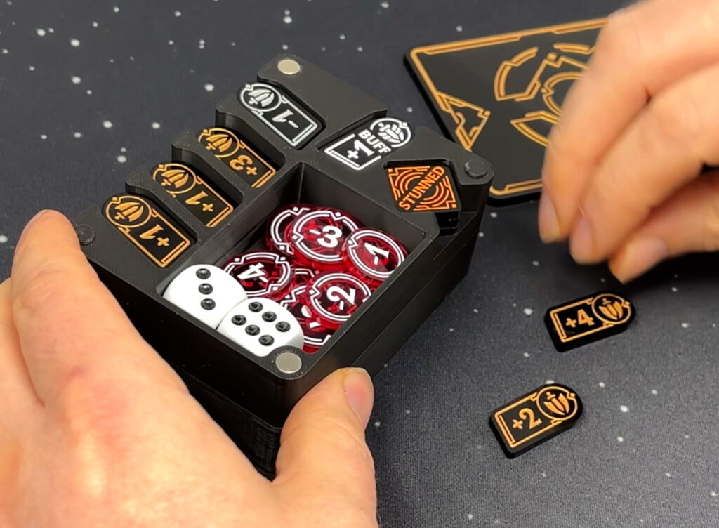 Card and tabletop gaming tokens & accessories 7 Riftbound TCG token storage box by LaserGaming