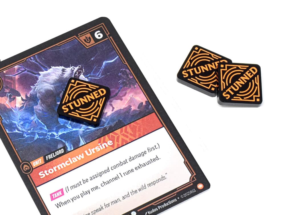 Card and tabletop gaming tokens & accessories 21 Riftbound compatible acrylic Stunned token set by LaserGaming