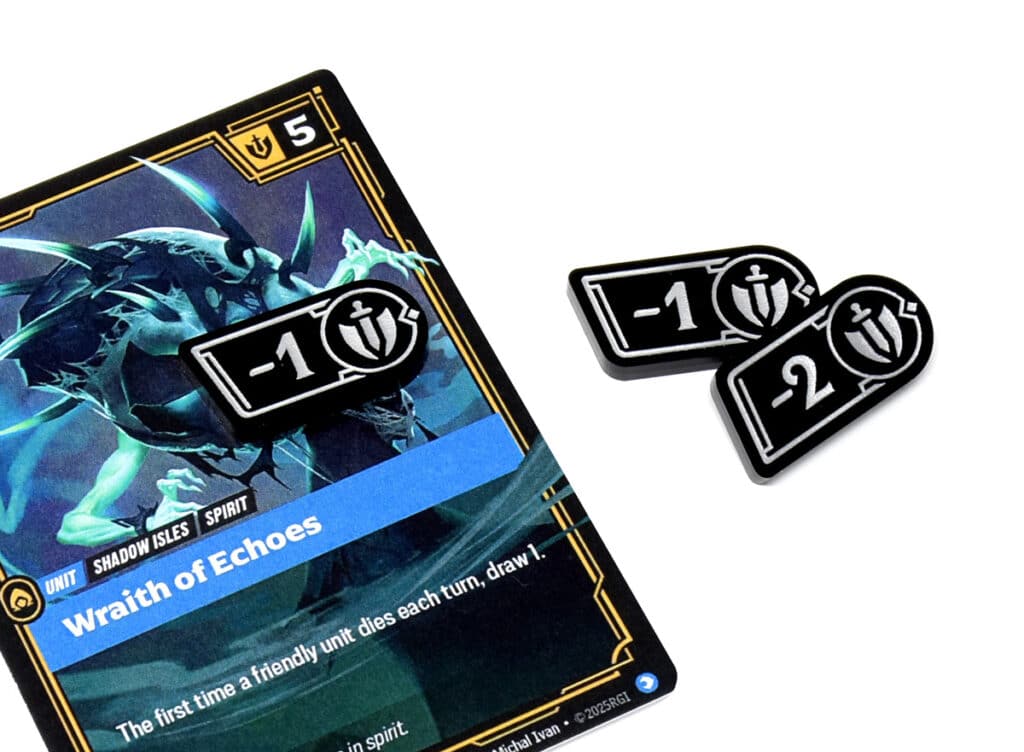 Card and tabletop gaming tokens & accessories 19 Riftbound compatible acrylic Might modifier token set by LaserGaming