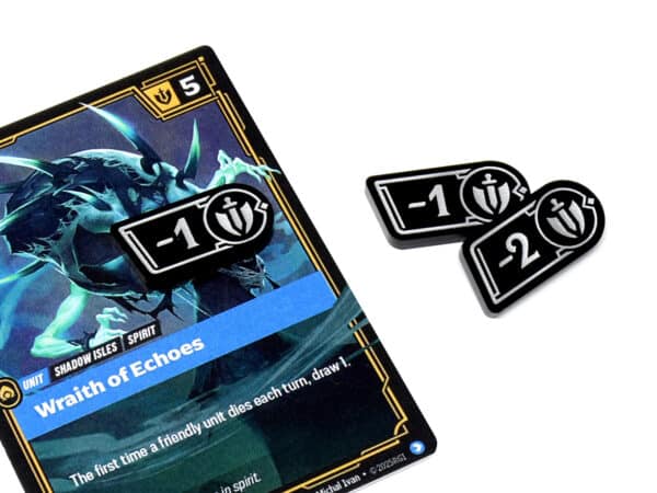 Riftbound compatible acrylic Might modifier token set by LaserGaming
