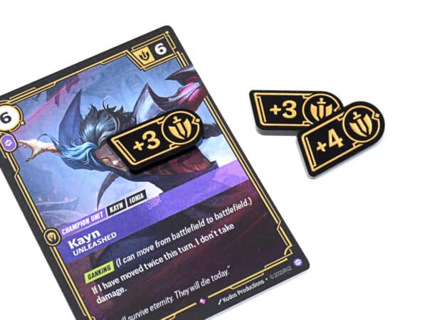 Riftbound compatible acrylic Might modifier token set by LaserGaming