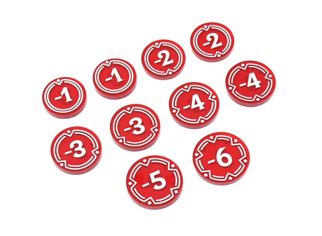 Card and tabletop gaming tokens & accessories 22 Riftbound compatible acrylic damage token set by LaserGaming
