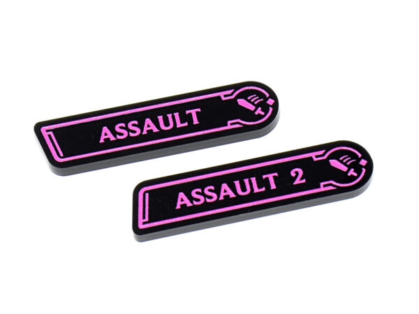 Riftbound compatible acrylic keyword token Assault by LaserGaming