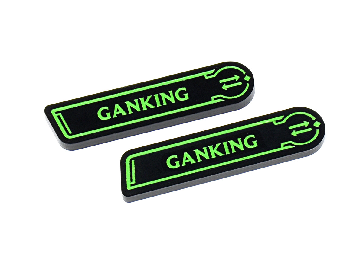 Riftbound compatible acrylic keyword token Ganking by LaserGaming Riftbound compatible acrylic keyword token Ganking by LaserGaming